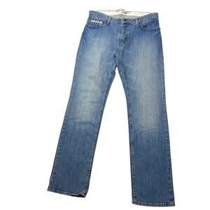 Vans Off the Wall Denim Jeans 32x32 Blue Washed Skinny Fit Straight Leg Pants